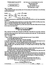 Luận văn Đề thi giao lưu học sinh giỏi lớp 8 năm học 2015 - 2016 môn Hóa học 8